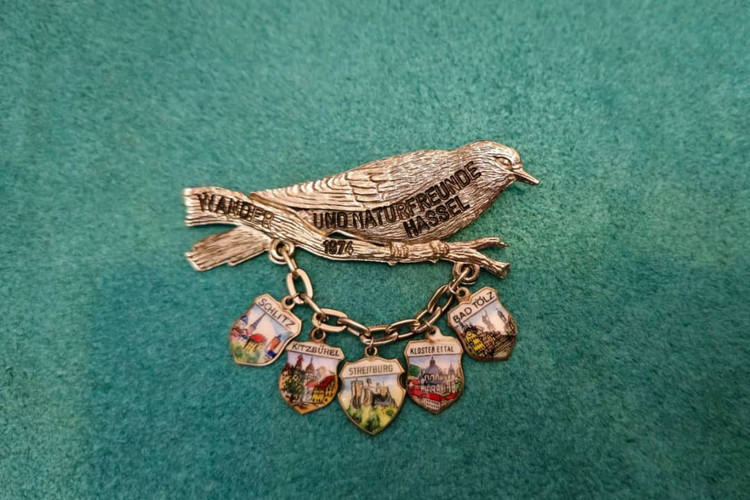 سنجاق سینه طرح پرنده