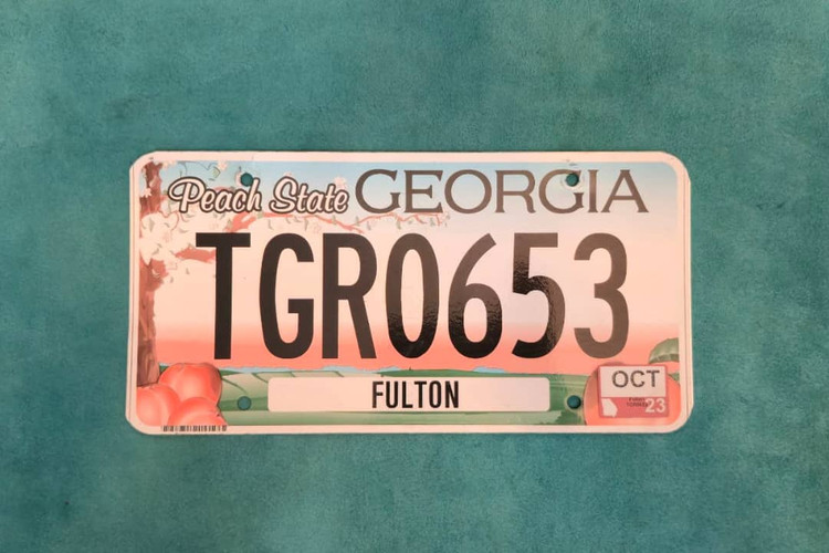 پلاک تزئینی خودرو جورجیا آمریکایی
