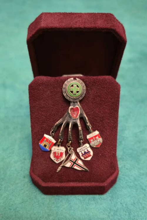 پنجه تمام نقره به همراه 6 آرم نقره میناکاری