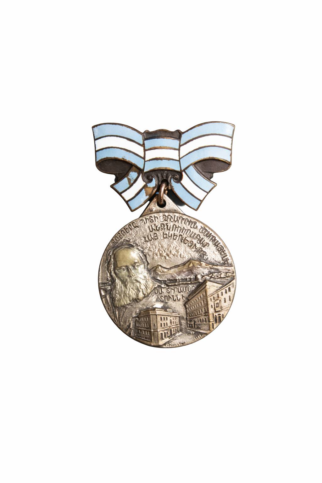 مدال کلکسیونی قدیمی آنتیک اوریجینال شوروی با پاپیون نقره