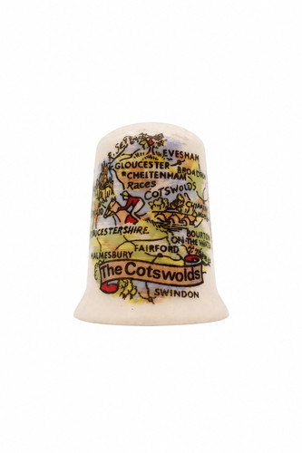 انگشتانه قدیمی کلکسیونی انگلیسی آکبند با طرح The Cotswolds