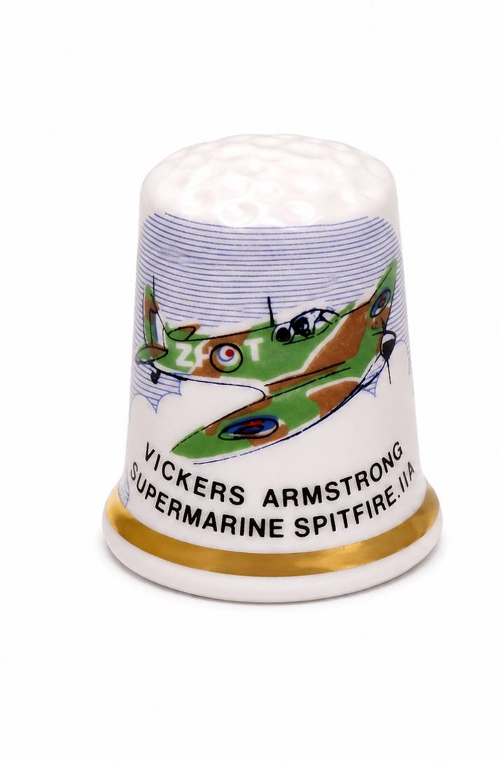 انگشتانه کلکسیونی قدیمی انگلیسی آکبند طرح Vickers armstrong