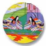 پیش دستی یا خیارخوری قدیمی کلکسیونی طرح زنان ژاپنی