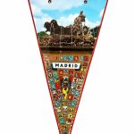 پرچم سه گوش کلکسیونی و خوشرنگ اسپانیا Madrid