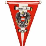 پرچم سه گوش کلکسیونی و زیبای اتریش Austria