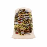 انگشتانه قدیمی کلکسیونی انگلیسی آکبند با طرح The Cotswolds