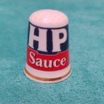 انگشتانه کلکسیونی قدیمی انگلیسی آکبند طرح برند HP sauce