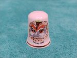 انگشتانه کلکسیونی قدیمی انگلیسی آکبند طرح جغد جنگلی Tawny Owl
