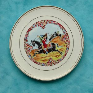 بشقاب ژاپنی Nakashima طرح سوارکار و اسب