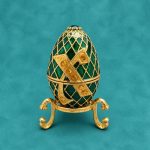 جاجواهری کلکسیونی فابرژه سبز و طلایی