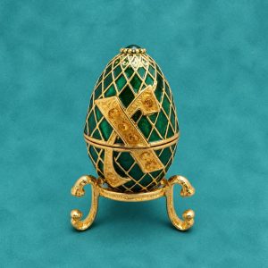 جاجواهری کلکسیونی فابرژه سبز و طلایی
