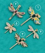آویز سنجاقک فانتزی نگین دار - تصویر 2